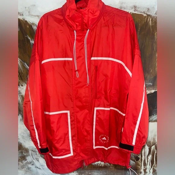 Adidas by Stella McCartney Red aSMC Windbreaker - Picture 2 of 9